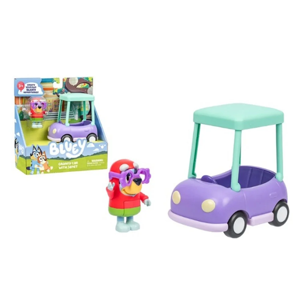 Neco Bluey Buyukannenın Arabası Ve Janet Fıguru