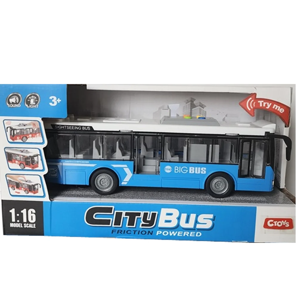Ctoy Oyuncak Işıklı Ve Sesli Şehir Otobüsü 1:16