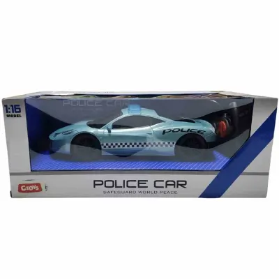 Ctoy Oyuncak Işıklı Ve Sesli Uzaktan Kumandalı Polis Arabası 1:16 CTOY-QX3689-A1