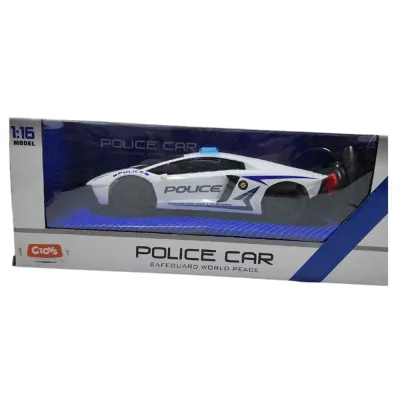 Ctoy Oyuncak Işıklı Ve Sesli Uzaktan Kumandalı Polis Arabası 1:16 CTOY-QX3689-A3