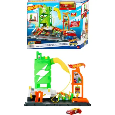 Hot Wheels Elektrikli Araç Şarj İstasyonu Oyun Seti